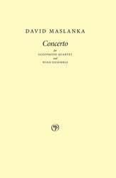 Concerto for Saxophone Quartet and Wind Ensemble Concert Band sheet music cover